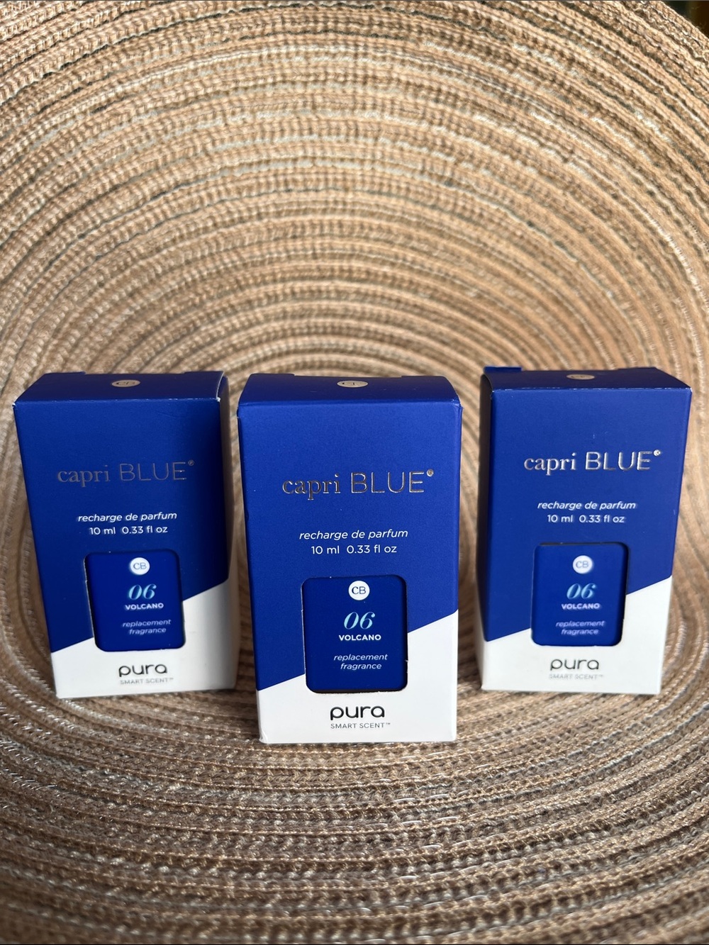 capri BLUE Pura Volcano Replacement Fragrance - set of 3